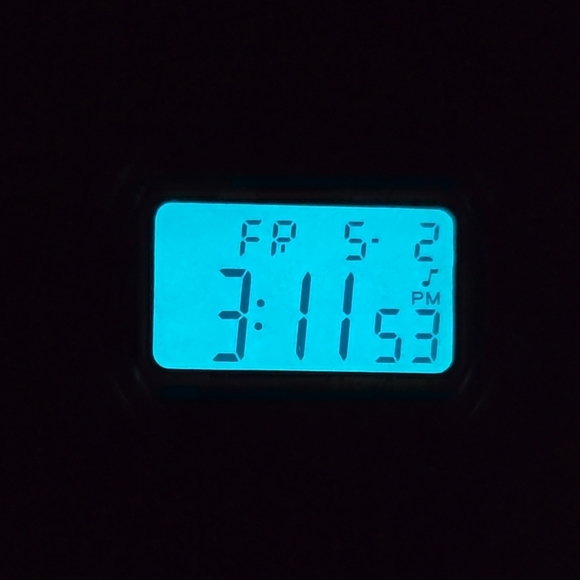 Womens Vintage 1999 Timex Expedition 35mm Digital Watch Khaki Blue New Battery - Picture 12 of 12